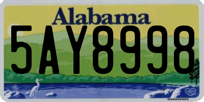 AL license plate 5AY8998