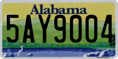 AL license plate 5AY9004