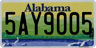 AL license plate 5AY9005