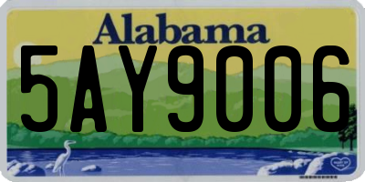 AL license plate 5AY9006