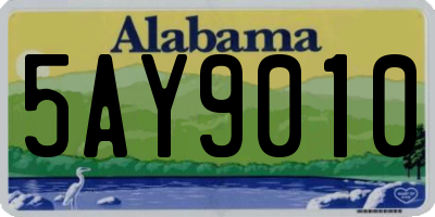 AL license plate 5AY9010