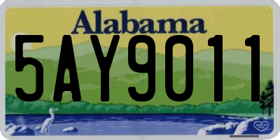 AL license plate 5AY9011