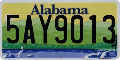 AL license plate 5AY9013