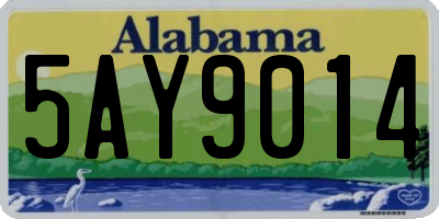 AL license plate 5AY9014