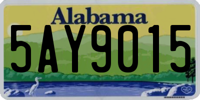 AL license plate 5AY9015