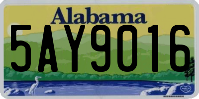 AL license plate 5AY9016