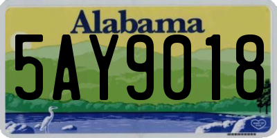 AL license plate 5AY9018