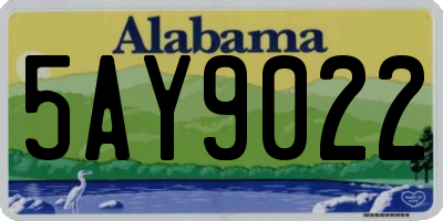 AL license plate 5AY9022