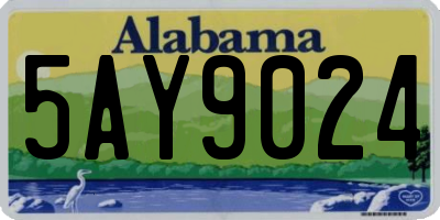 AL license plate 5AY9024