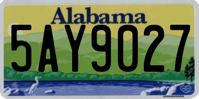 AL license plate 5AY9027