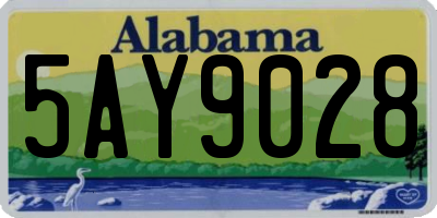 AL license plate 5AY9028