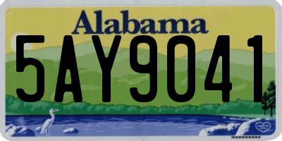 AL license plate 5AY9041