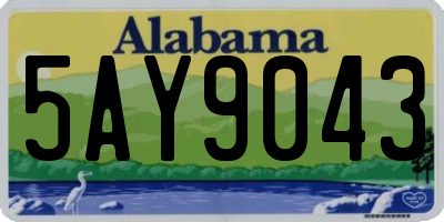 AL license plate 5AY9043
