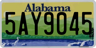 AL license plate 5AY9045