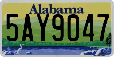 AL license plate 5AY9047