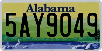 AL license plate 5AY9049