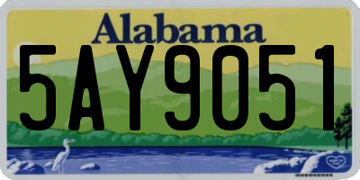 AL license plate 5AY9051