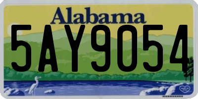 AL license plate 5AY9054