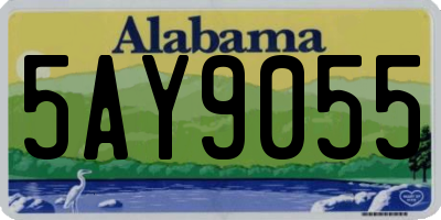 AL license plate 5AY9055
