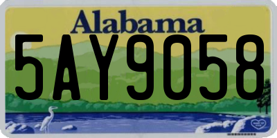 AL license plate 5AY9058