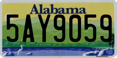 AL license plate 5AY9059