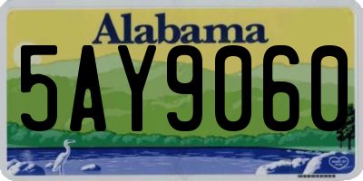 AL license plate 5AY9060