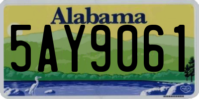 AL license plate 5AY9061