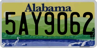 AL license plate 5AY9062