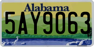 AL license plate 5AY9063