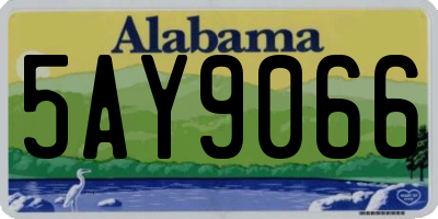 AL license plate 5AY9066