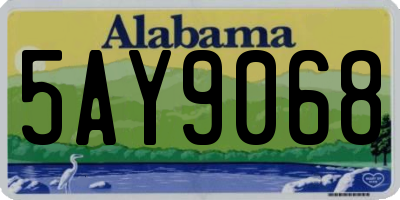 AL license plate 5AY9068