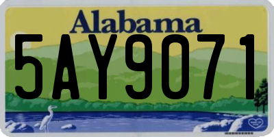 AL license plate 5AY9071