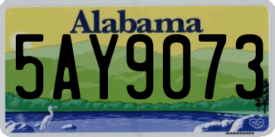 AL license plate 5AY9073