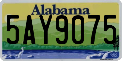 AL license plate 5AY9075