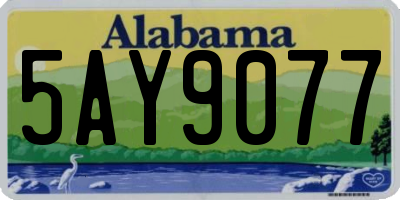 AL license plate 5AY9077