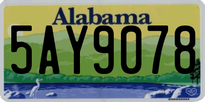 AL license plate 5AY9078