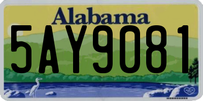 AL license plate 5AY9081