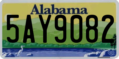 AL license plate 5AY9082