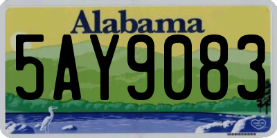 AL license plate 5AY9083