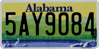 AL license plate 5AY9084