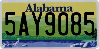 AL license plate 5AY9085