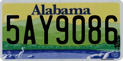 AL license plate 5AY9086