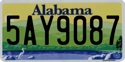 AL license plate 5AY9087