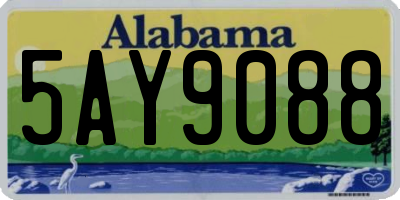AL license plate 5AY9088