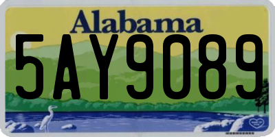 AL license plate 5AY9089