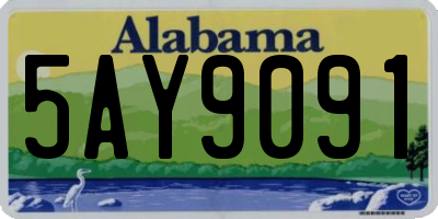 AL license plate 5AY9091