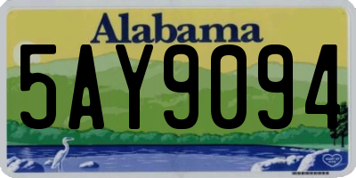 AL license plate 5AY9094