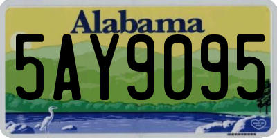 AL license plate 5AY9095