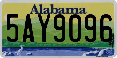 AL license plate 5AY9096