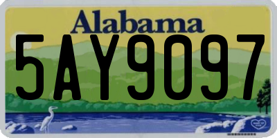 AL license plate 5AY9097